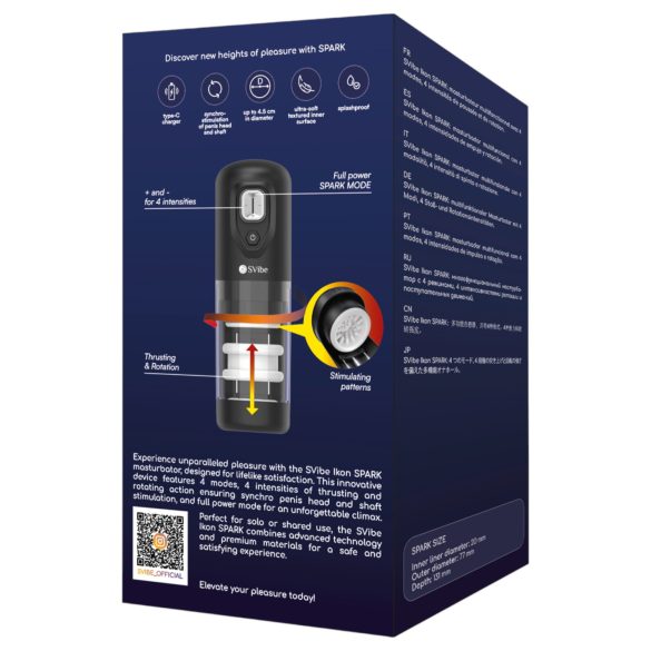 Snail Vibe Ikon Spark - Automatisk Masturbator (Svart)