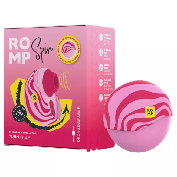 ROMP Spin - luftbølge-klitorisstimulator (rosa)