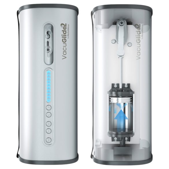 VacuGlide 2 - automatisk, nettverkskoblet luksus-masturbator for menn (sølv)