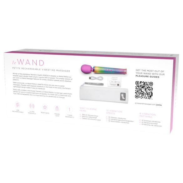le Wand - massasjepinne vibrator (regnbue)