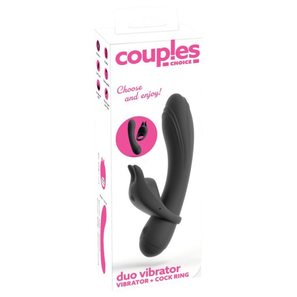 Couple Choice - penisring og G-punktvibrator (grå)