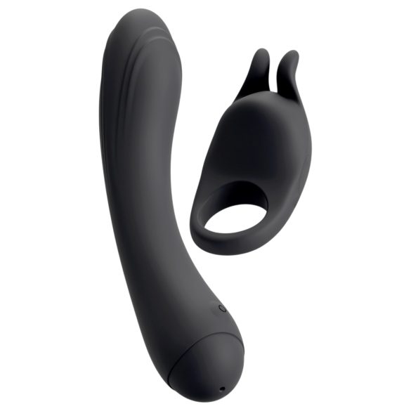 Couple Choice - penisring og G-punktvibrator (grå)