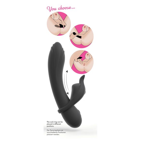 Couple Choice - penisring og G-punktvibrator (grå)