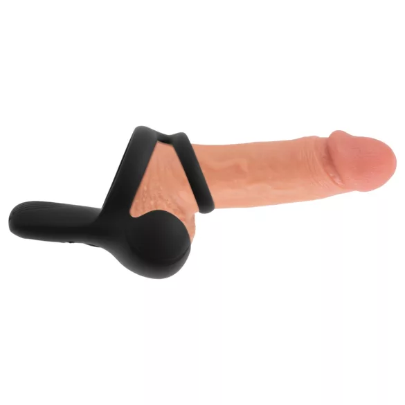 Rebel - vibrasjonsring for testikler og perineum (svart)