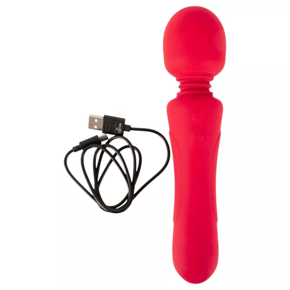 Sweet Smile - oppladbar, vanntett wand-vibrator (rød)