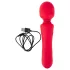Sweet Smile - oppladbar, vanntett wand-vibrator (rød)