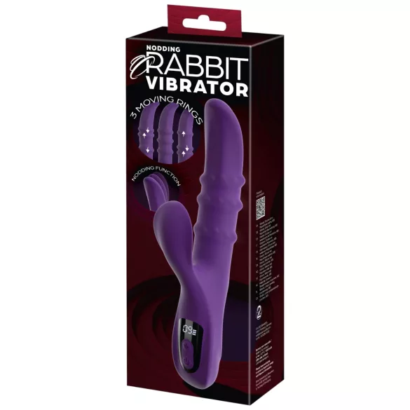 You2Toys - vibrator med bevegelig ring og nikkende klitorisarm (lilla)