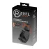 Rebel - penisvibrator for menn med bevegelig penishode-stimulator (svart)