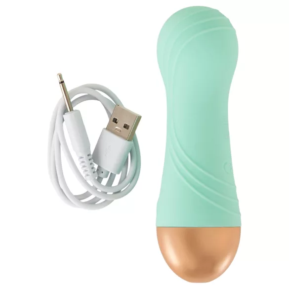 Cuties - oppladbar, vanntett mini-vibrator (grønn)
