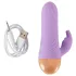 Cuties - oppladbar, vanntett mini-klitorisvibrator med arm (lilla)