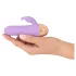 Cuties - oppladbar, vanntett mini-klitorisvibrator med arm (lilla)