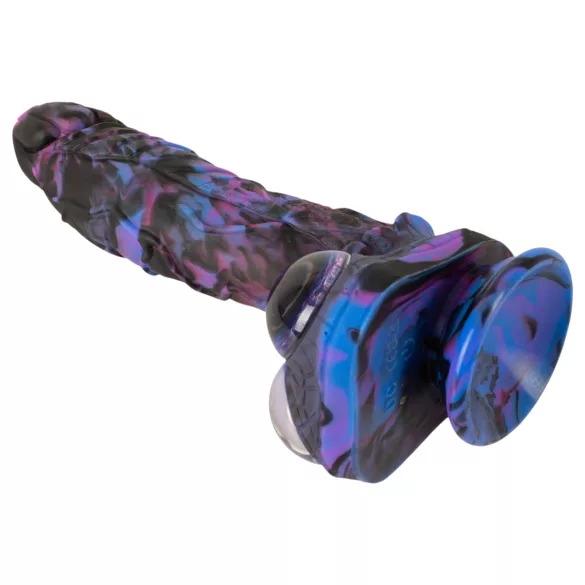 Beasty Cocks Firefly Fantasies - varmende støt-fantasivibrator (blå) - 23 cm