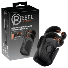 Rebel - pulserende, vibrerende masturbator (svart)