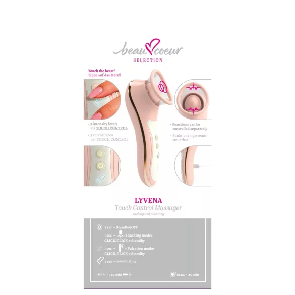 Beau Coeur Lyvena - sugende og pulserende klitorisstimulator (rosa)