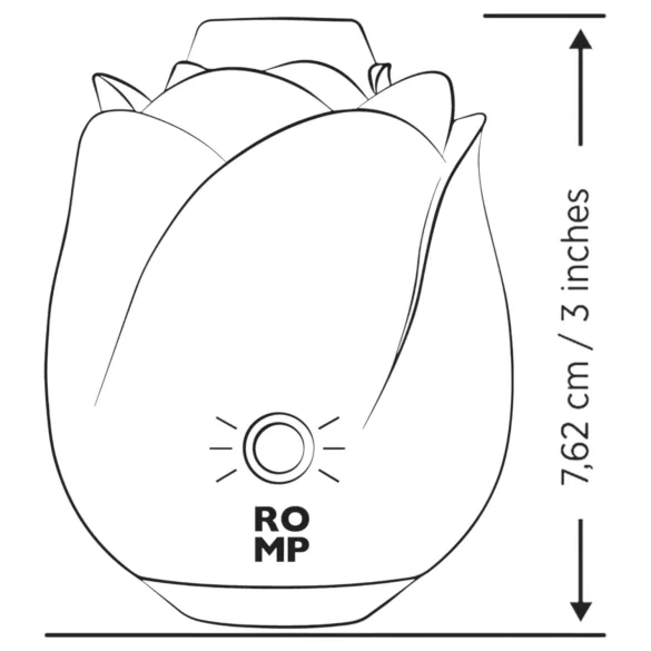 ROMP Rose Glow - lufttrykks-klitorisvibrator (blå)