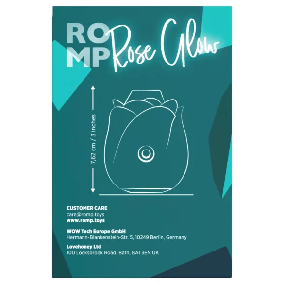 ROMP Rose Glow - lufttrykks-klitorisvibrator (blå)
