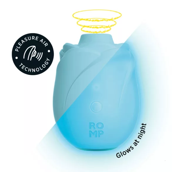 ROMP Rose Glow - lufttrykks-klitorisvibrator (blå)