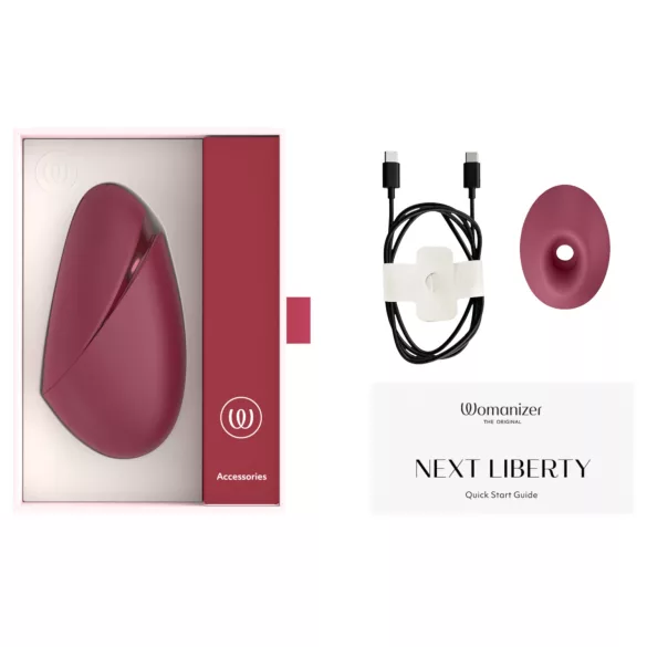 Womanizer Next Liberty - klitorisstimulator med trykkbølger (rød)