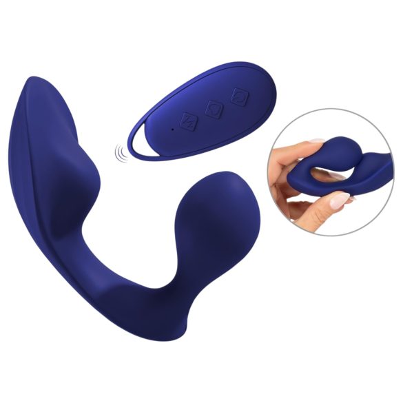SMILE - fjernstyrt truse- og analvibrator (blå)