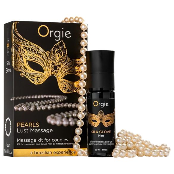 Orgie Pearls Lust - perlekjede og massasjegele (30ml)