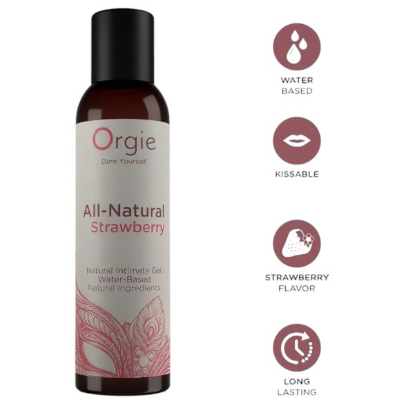 Orgie All Natural - vannbasert glidemiddel gel - jordbær (150 ml)