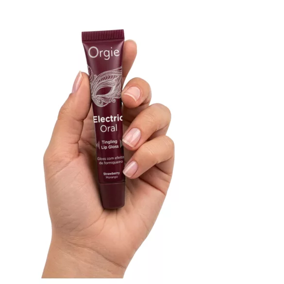 Orgie Electric Oral - prikking‑givende lipgloss - jordbær (10 ml)