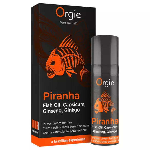 Orgie Piranha Power Cream - Stimulerende potensøkende krem for menn (15 ml)