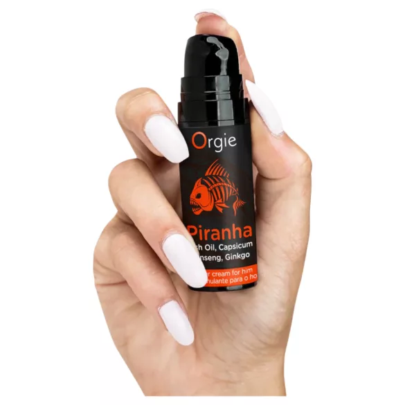 Orgie Piranha Power Cream - Stimulerende potensøkende krem for menn (15 ml)