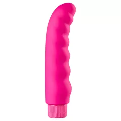 Baseks - bølget vibrator (rosa) - 16 cm