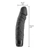 Baseks - realistisk stavvibrator (svart) - 19 cm