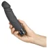 Baseks - realistisk stavvibrator (svart) - 19 cm