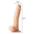 Willie City Luxe - realistisk dildo i silikon (hudfarget) - 23 cm