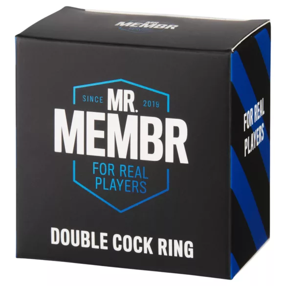 MR.MEMBR - dobbel penis- og pungring (svart)