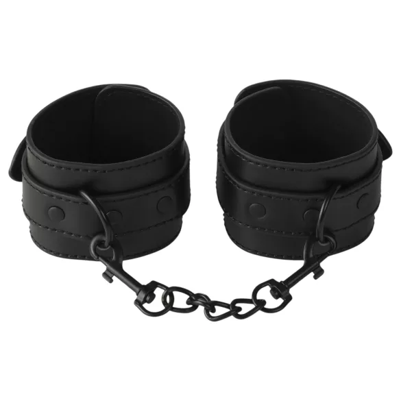 Baseks - bondage-sett med pisk og brystvorteklyper (svart)