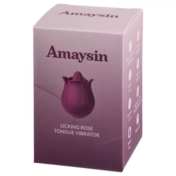 Amaysin - tungeformet rosen-klitorisstimulator (lilla)