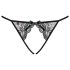 Obsessive Miamor - netting, åpen blonde truse for kvinner (svart) - L/XL