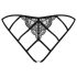Obsessive Miamor - netting, åpen blonde truse for kvinner (svart) - L/XL