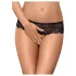 Obsessive Merossa - Glitrende Åpen Stringtruse for Kvinner - Svart - L/XL