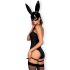 Obsessive OB7008 Sexy Bunny - forførende kaninkostyme (svart) - L/XL