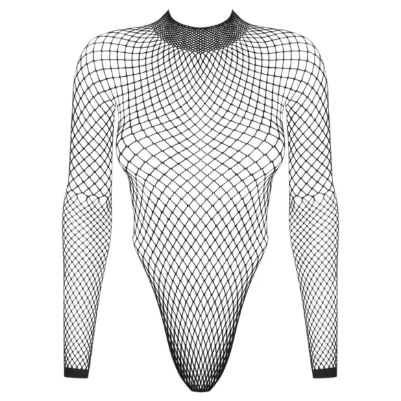 Obsessive - nettingbody med lange ermer (svart) - (S-L)