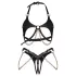 Obsessive Anyya - BH-sett i skinnlook med kjeder (svart)
