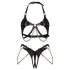 Obsessive Anyya - BH-sett i skinnlook med kjeder (svart)