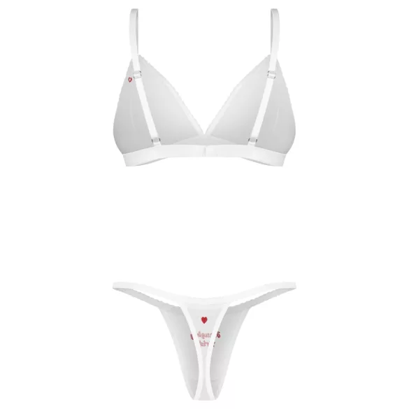 Obsessive Weddya Bride - todelt brudesett (hvit) - L/XL