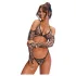 Obsessive Addia - leopardmønstret nettingsett - L/XL
