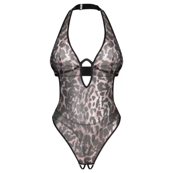Obsessive Addia - leopardmønstret åpen body - L/XL