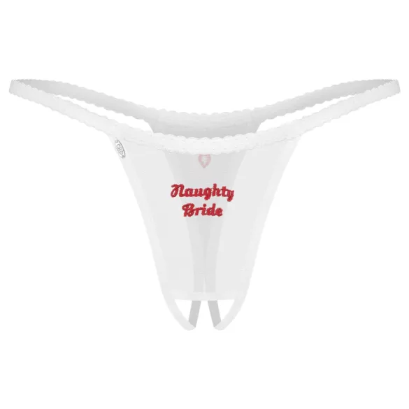 Obsessive Weddya Bride - åpen stringtruse (hvit)