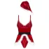Obsessive Hot Santa - tredelt nissekostyme for kvinner (rød) - L/XL