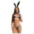 Obsessive Night Bunny - firsdelt kaninkostyme for kvinner (svart)