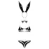 Obsessive Night Bunny - firsdelt kaninkostyme for kvinner (svart)