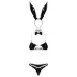 Obsessive Night Bunny - firsdelt kaninkostyme for kvinner (svart)